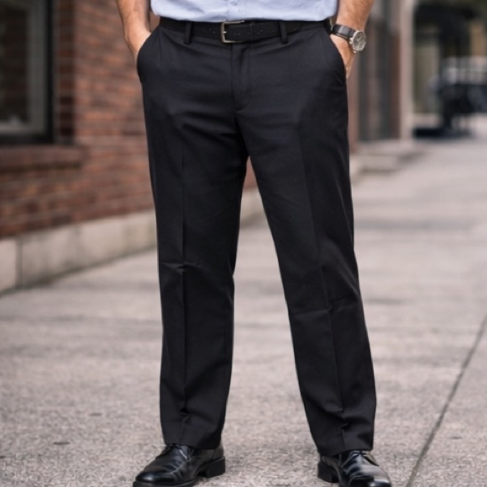Savane Men's Chino Pants Size 40 Blue Straight Leg Wrinkle Free NEW NWT